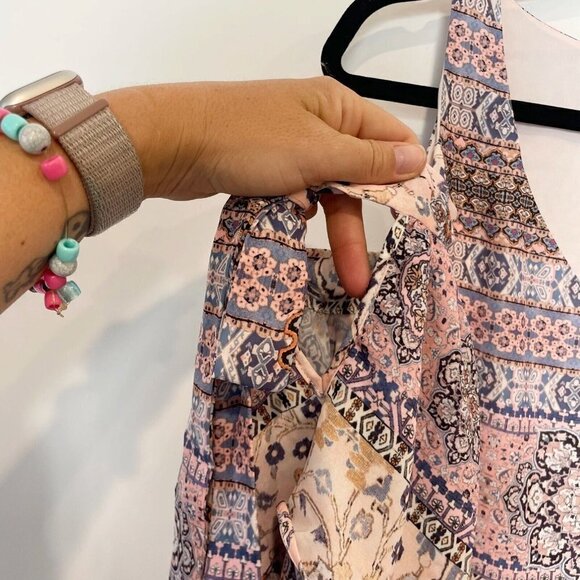 Parker Womens Cold Shoulder Shift Cocktail Mini Dress Multi XS Lined Printed NWT - Picture 3 of 11